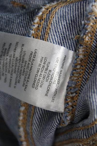 We The Free Womens Wide-Leg Jeans High Rise Blue Cotton Blend Size 26
