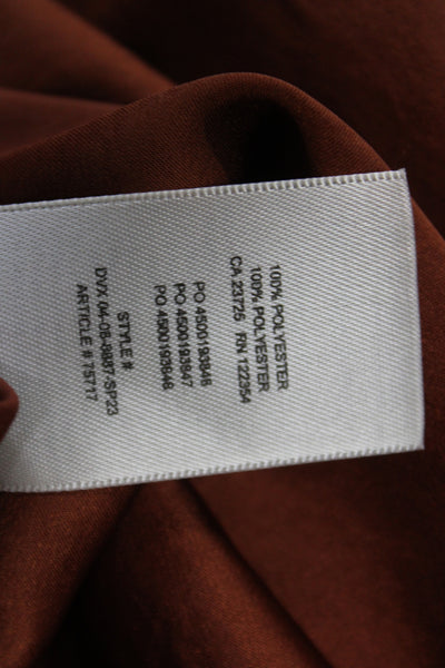 Wilfred Women Slip Dress Orange V-Neck Sleeveless Polyester Size S