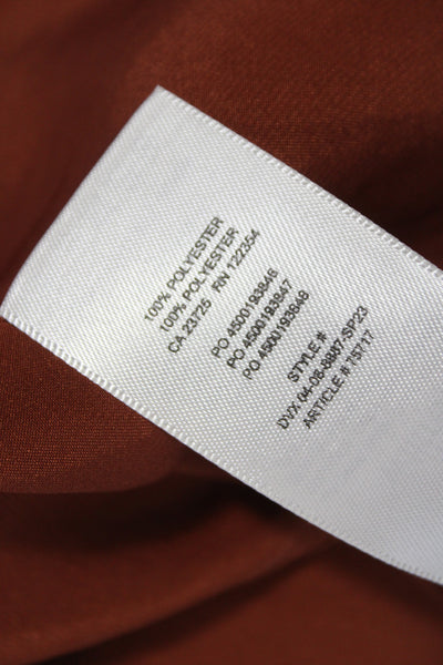 Wilfred Women Slip Dress Orange V-Neck Knee Length Sleeveless Size M