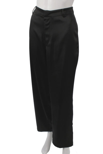 Good American Womens Dress Pants Black Zip Business Size 27