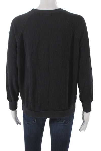 Perfect White Tee Women Pullover Sweatshirt Gray Cotton Size M