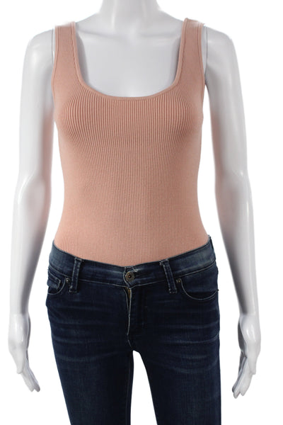 Toccin Womens Blouse Sleeveless Scoop Neck Solid Size S