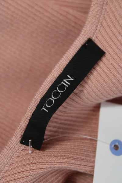 Toccin Womens Blouse Sleeveless Scoop Neck Solid Size S