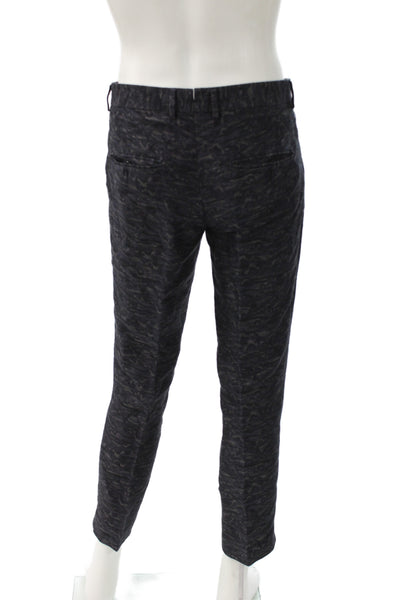 J. Lindeberg Mens Ankle Cropped Dress Pants Dark Gray Camouflage Size 48