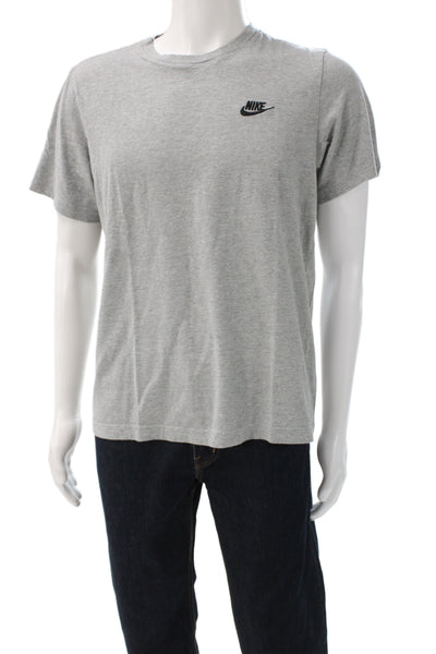 Nike Mens Gray Cotton Crew Neck Short Sleeve T-Shirt Size M