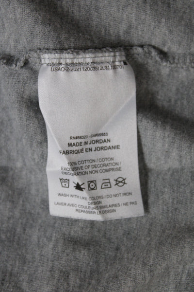 Nike Mens Gray Cotton Crew Neck Short Sleeve T-Shirt Size M