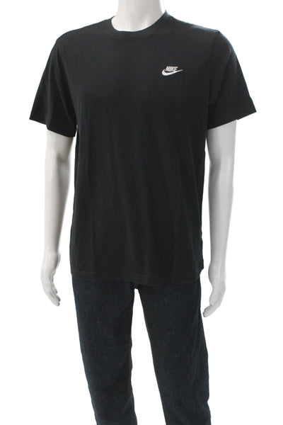 Nike Men's Black Cotton Crew Neck T-Shirt Size M