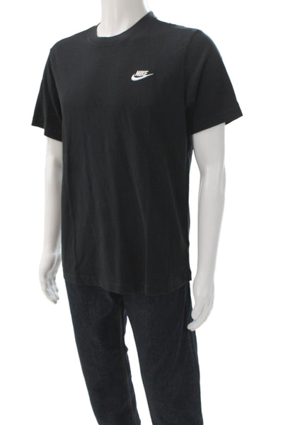 Nike Men's Black Cotton Crew Neck T-Shirt Size M