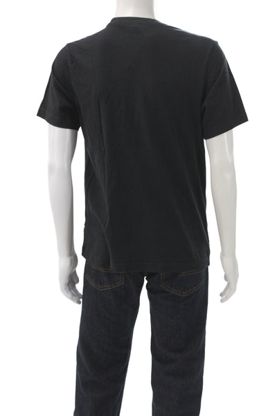 Nike Men's Black Cotton Crew Neck T-Shirt Size M