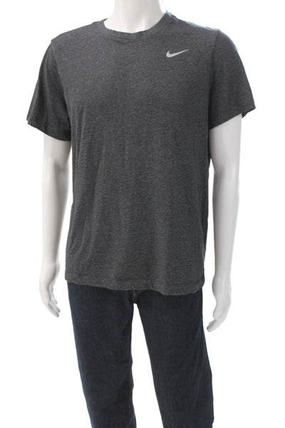 Nike Mens Dark Gray Sports Crew Neck T-Shirt Short Sleeve Size L