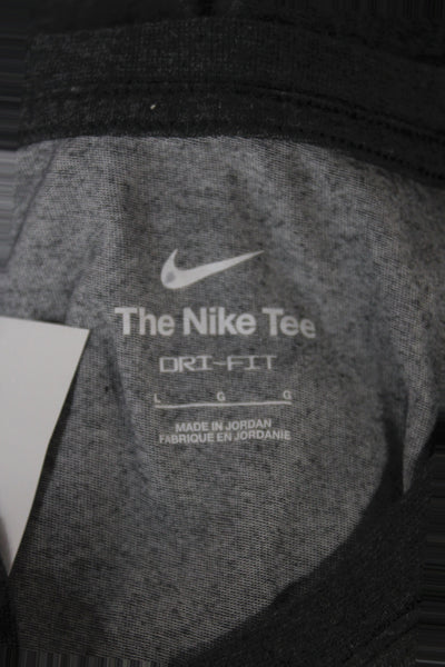 Nike Mens Dark Gray Sports Crew Neck T-Shirt Short Sleeve Size L