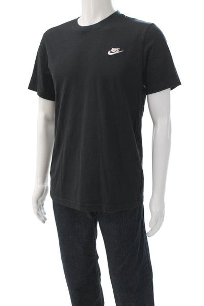 Nike Mens Black Crew Neck Cotton T-Shirt Short Sleeve Designer Size M