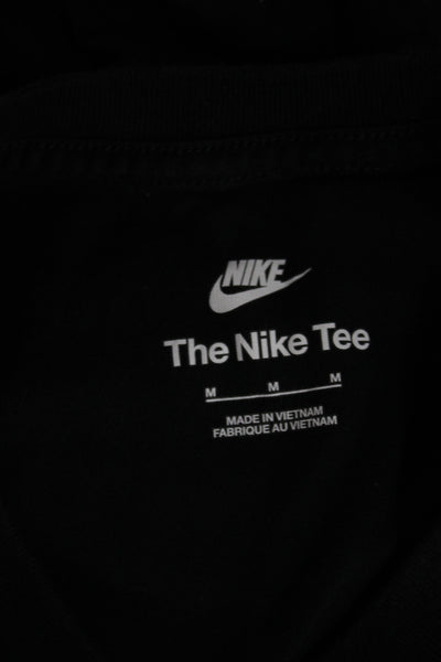 Nike Mens Black Crew Neck Cotton T-Shirt Short Sleeve Designer Size M