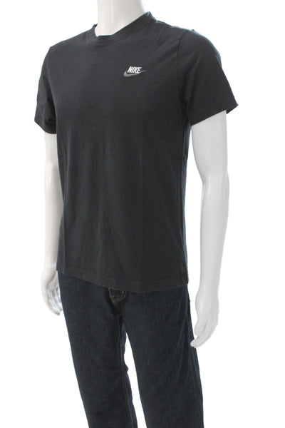 Nike Mens Black Cotton Crew Neck Short Sleeve T-Shirt Designer Size M