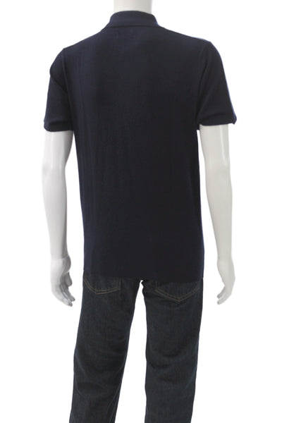 Goodlife Mens Dark Blue Collared Short Sleeve Polo Size M
