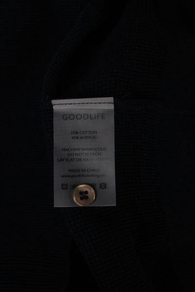 Goodlife Mens Dark Blue Collared Short Sleeve Polo Size M