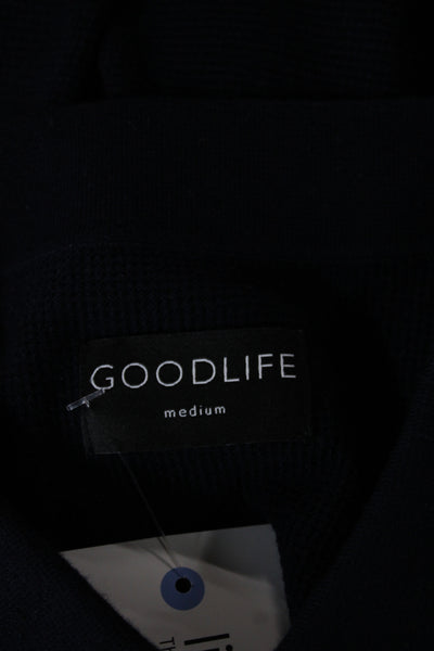 Goodlife Mens Dark Blue Collared Short Sleeve Polo Size M