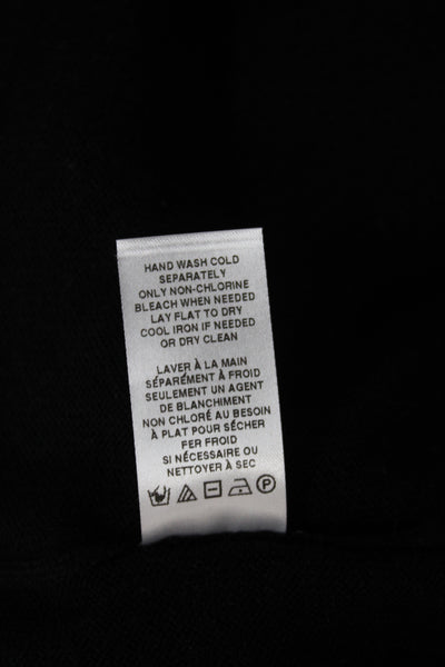 Raffi Mens Black Wool Mock Neck Zip Pullover Long Sleeve Size M