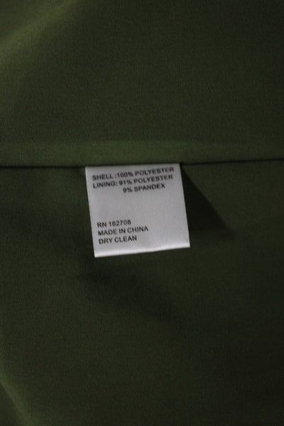 LDT Women Trapeze Swing Short Green Dress 3/4 Sleeve Polyester Size 0