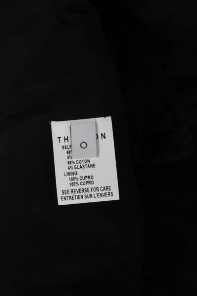 Thakoon Women Black Shift Dress Sleeveless High Neck Zip Short Designer Size 0