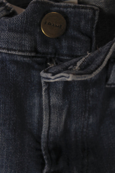 Frame Denim Womens Dark Blue Skinny Ankle Jeans Stretch Size 24