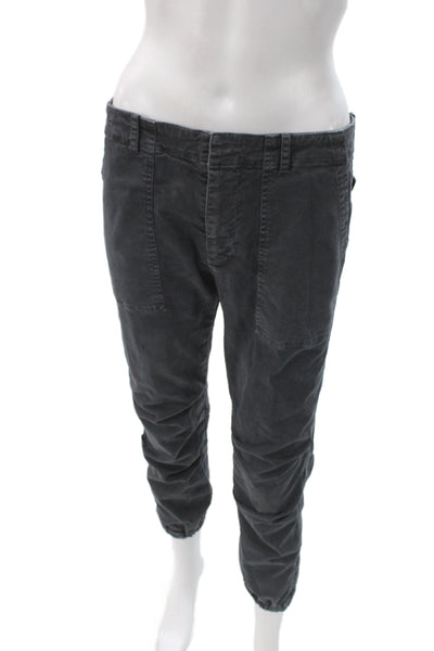 Nili Lotan Unisex Cargo Jogger Pants Dark Gray Size 6