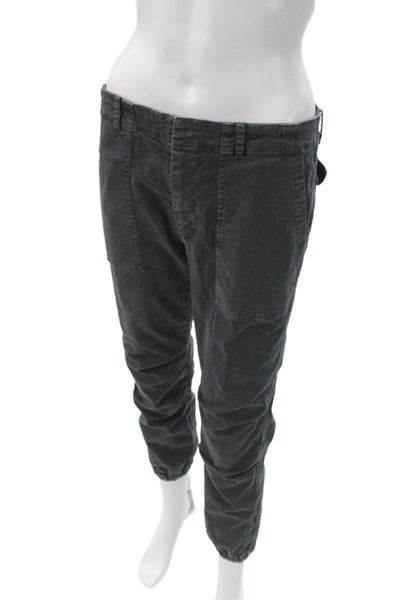 Nili Lotan Unisex Cargo Jogger Pants Dark Gray Size 6