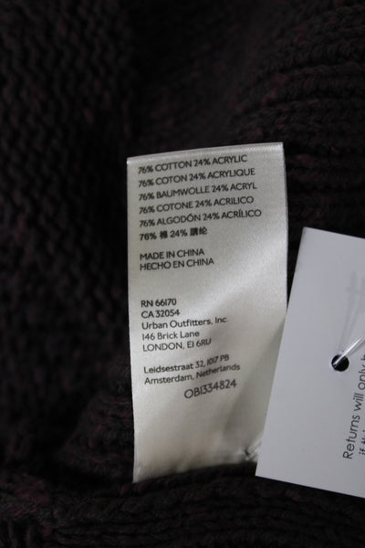 Free People Unisex Brown V Neck Button Cardigan Bohemian Long Sleeve Size S