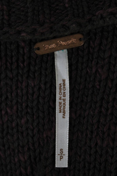 Free People Unisex Brown V Neck Button Cardigan Bohemian Long Sleeve Size S