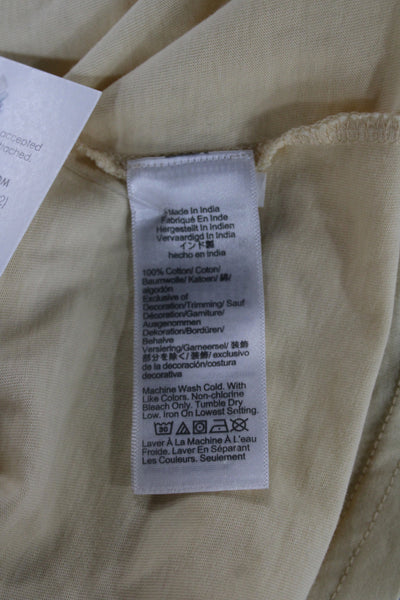 J Crew Womens Button Up Camisole Yellow Cotton V Neck Sleeveless Size S