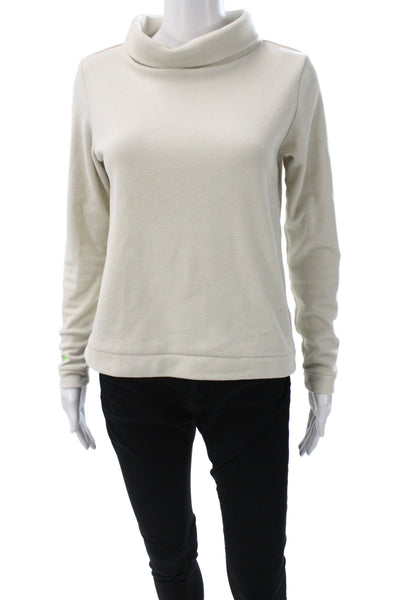 Dudley Stephens Unisex Beige Mock Neck Pullover Sweater Long Sleeve Size S