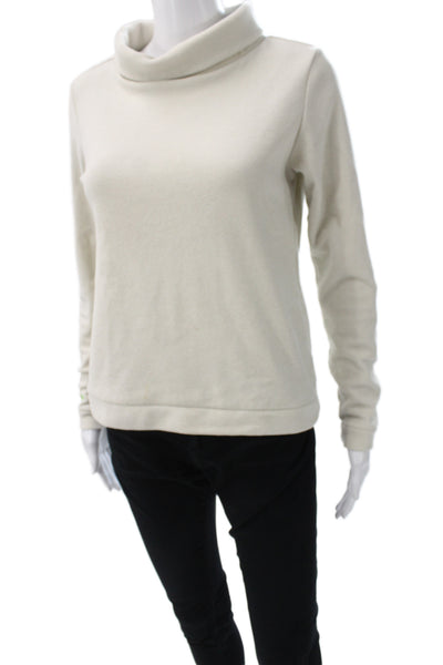 Dudley Stephens Unisex Beige Mock Neck Pullover Sweater Long Sleeve Size S
