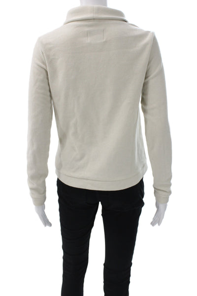 Dudley Stephens Unisex Beige Mock Neck Pullover Sweater Long Sleeve Size S