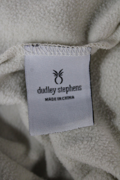Dudley Stephens Unisex Beige Mock Neck Pullover Sweater Long Sleeve Size S