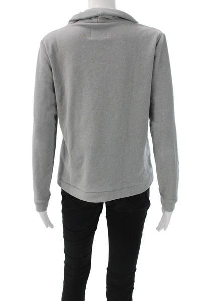 Dudley Stephens Unisex Gray Mock Neck Pullover Sweater Long Sleeve Size M