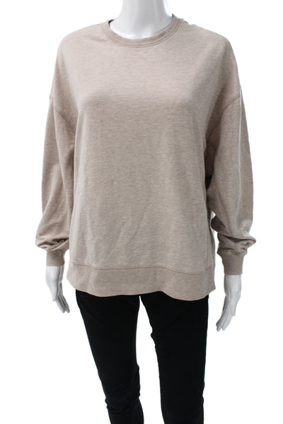 Z Supply Women Pullover Sweatshirt Beige Long Sleeve Crew Neck Size XS