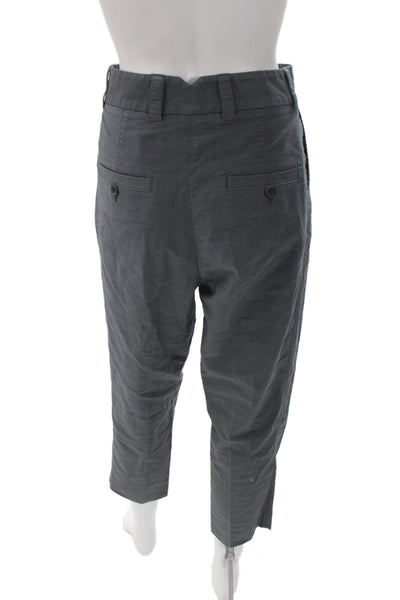 3.1 Phillip Lim Unisex Ankle Cropped Dress Pants Dark Gray Cotton Size 2