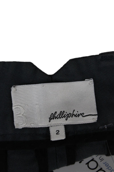 3.1 Phillip Lim Unisex Ankle Cropped Dress Pants Dark Gray Cotton Size 2