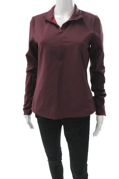 Outdoor Voices Womens Basic Zip Collared Hoodie Dark Gray Size M