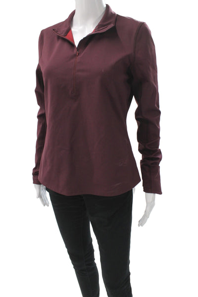 Outdoor Voices Womens Basic Zip Collared Hoodie Dark Gray Size M