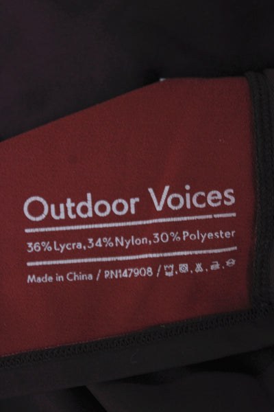 Outdoor Voices Womens Basic Zip Collared Hoodie Dark Gray Size M