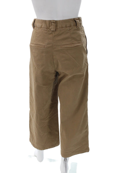 Closed Unisex Capri Cropped Khaki Pants Brown Organic Cotton Size 26