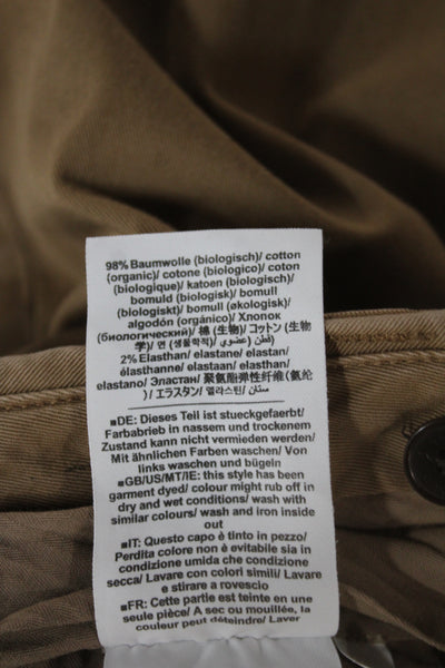 Closed Unisex Capri Cropped Khaki Pants Brown Organic Cotton Size 26