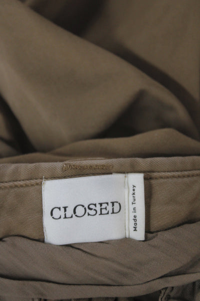 Closed Unisex Capri Cropped Khaki Pants Brown Organic Cotton Size 26