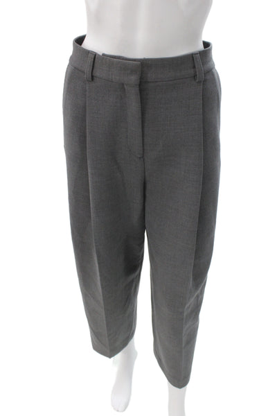 Toteme Mens Cropped Dress Pants Gray Wool Blend Size 32