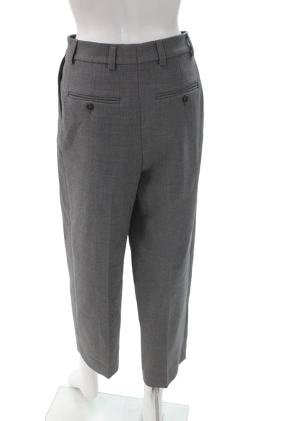 Toteme Mens Cropped Dress Pants Gray Wool Blend Size 32