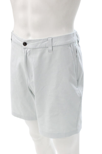 Lululemon Mens Light Blue Geometric Cotton Chino Shorts Size 34