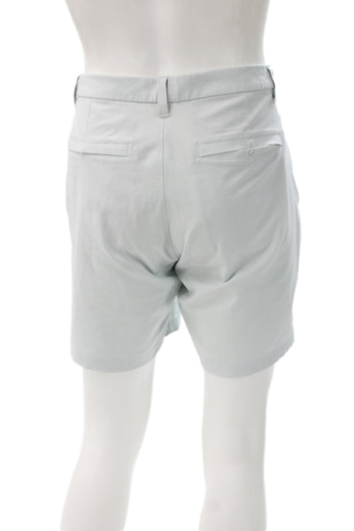 Lululemon Mens Light Blue Geometric Cotton Chino Shorts Size 34
