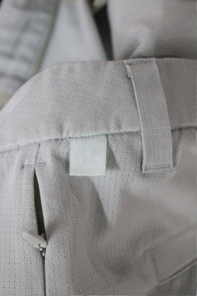 Lululemon Mens Light Blue Geometric Cotton Chino Shorts Size 34