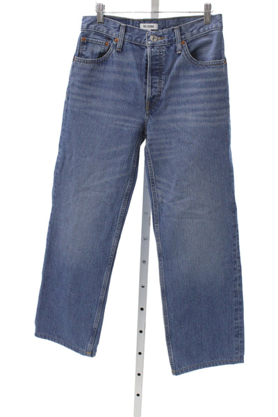 Re/Done Unisex Straight Jeans Blue Denim Size 24